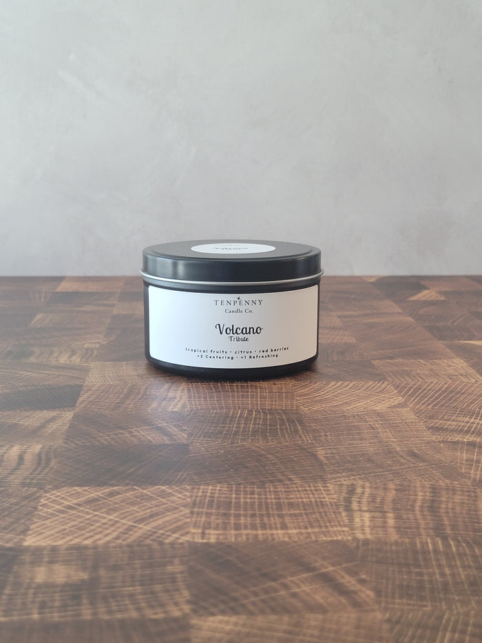 Volcano Tribute Candle Tin