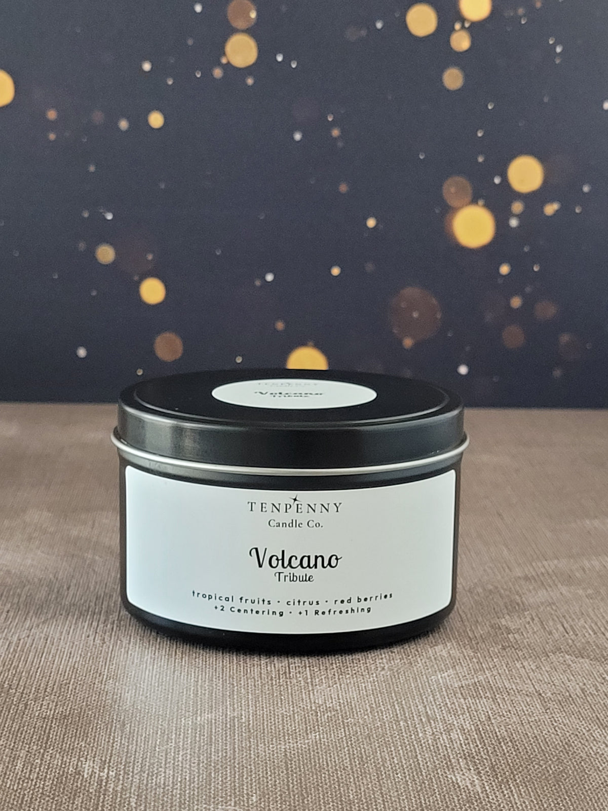 Volcano Tribute Candle Tin