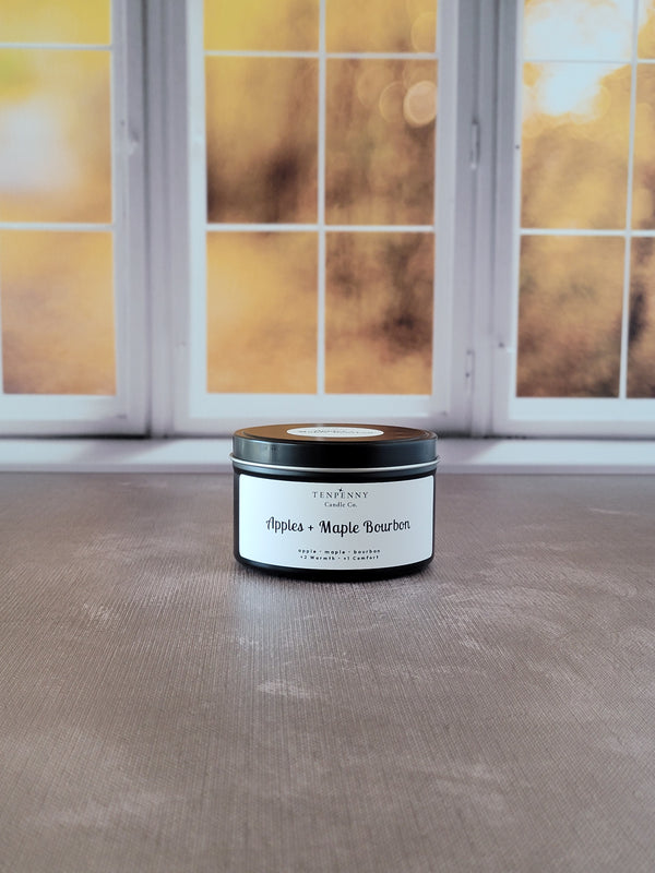 Apples + Maple Bourbon Candle Tin