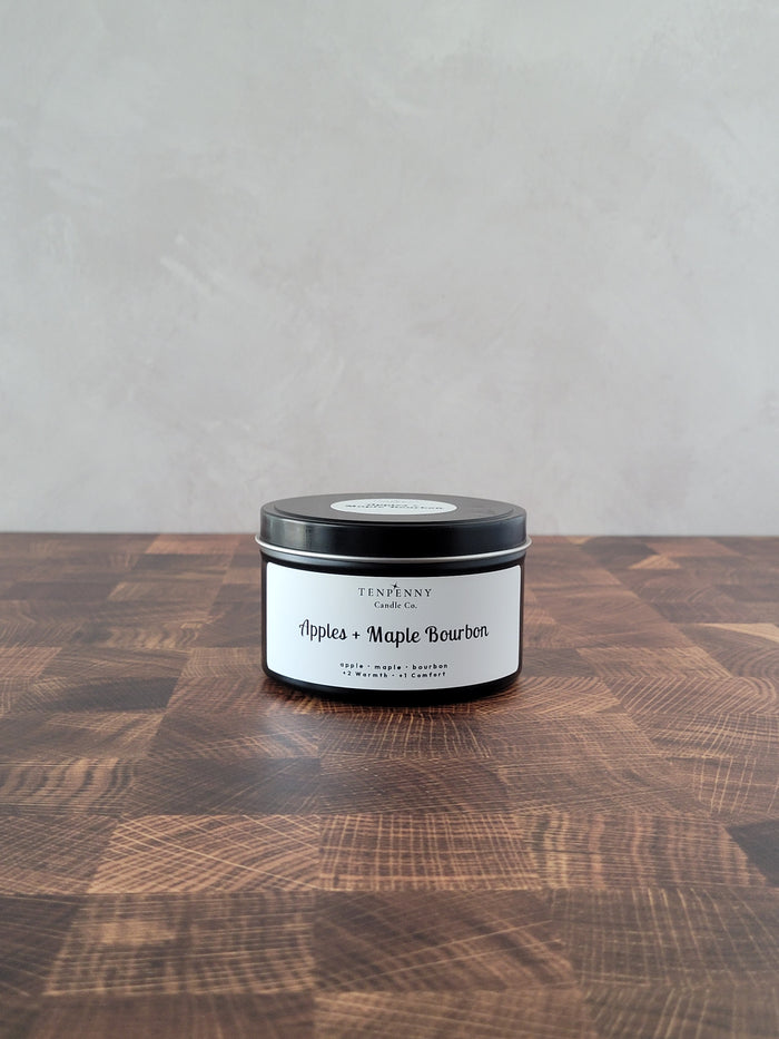 Apples + Maple Bourbon Candle Tin