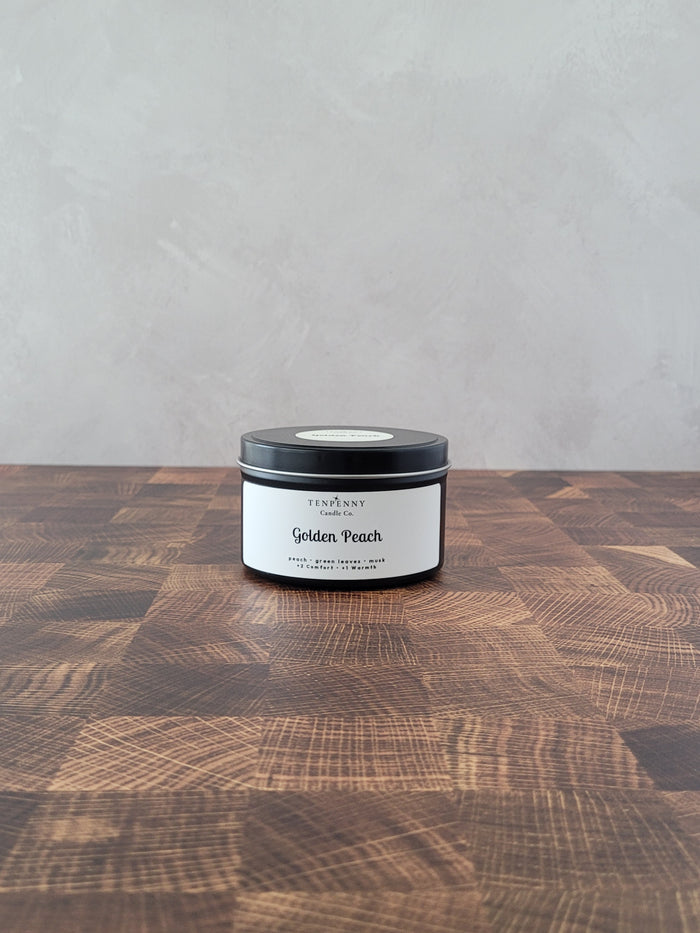 Golden Peach Candle Tin